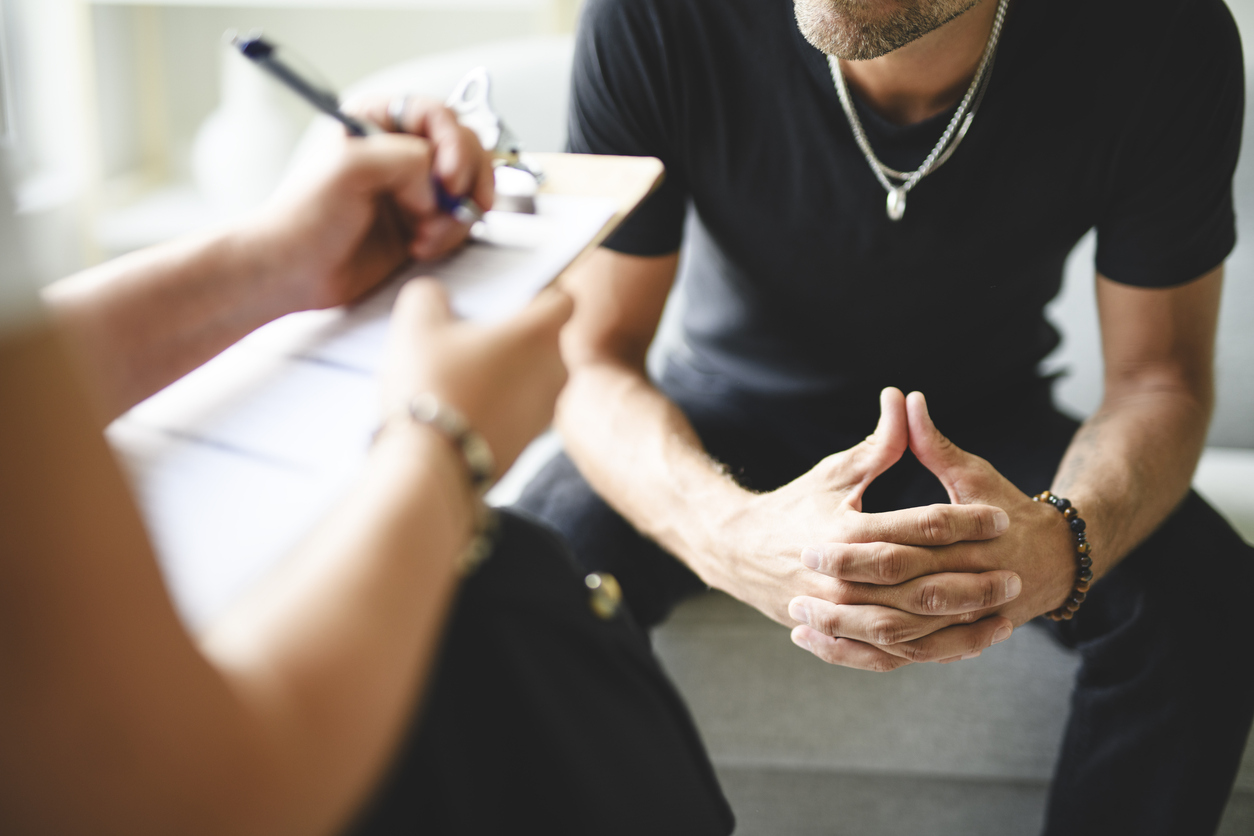 A supportive one-on-one therapy session